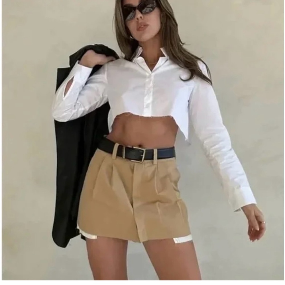 Rumored Tan mini skirt